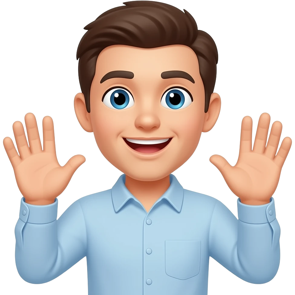 Outstandingly Surpirse with two hands emoji