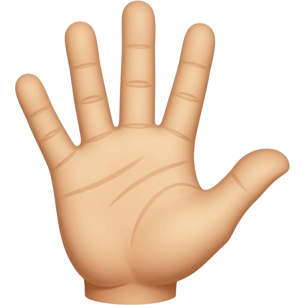 front hand emoji