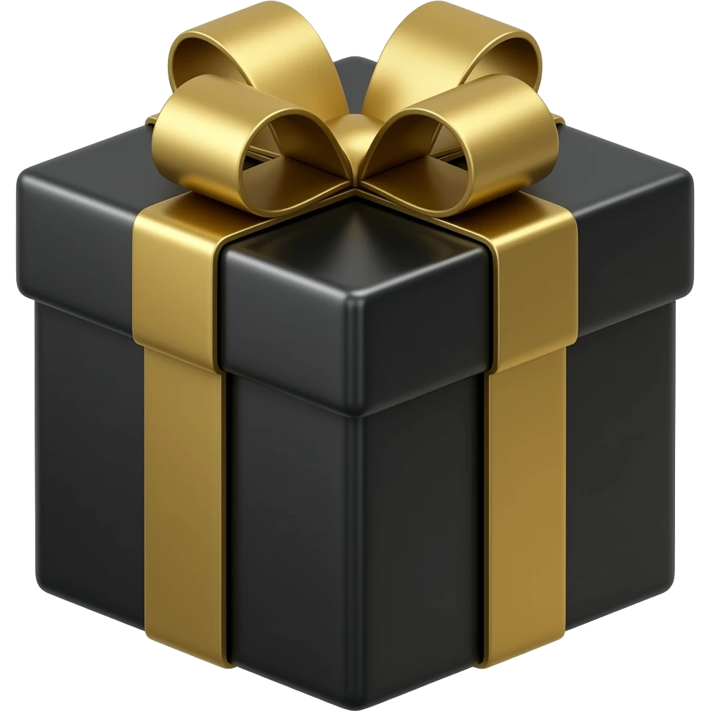 royal black gift box emoji