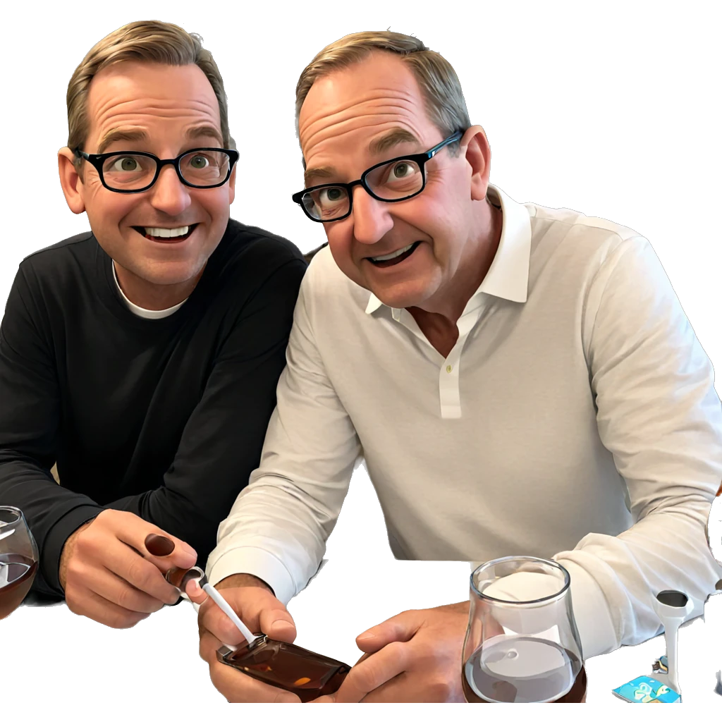 boys enjoying drinks together emoji