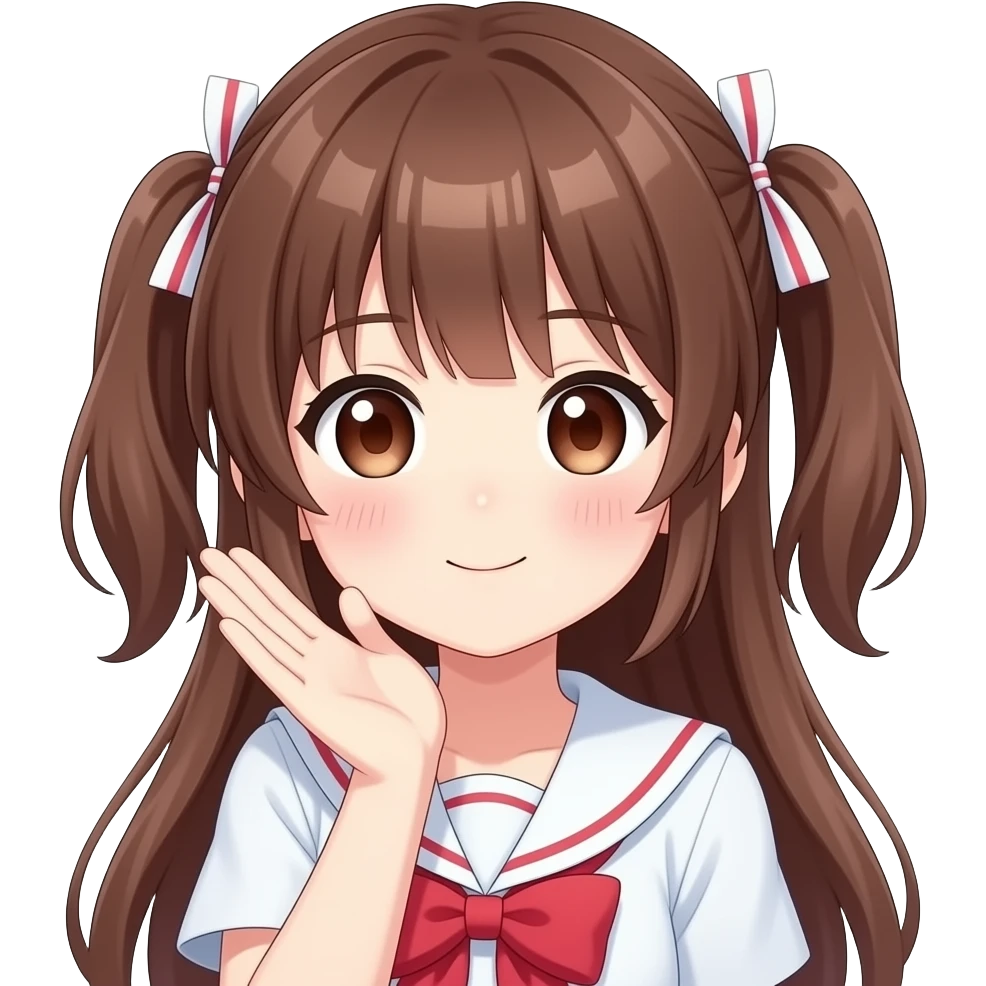 Anime megumi blowing a kiss emoji