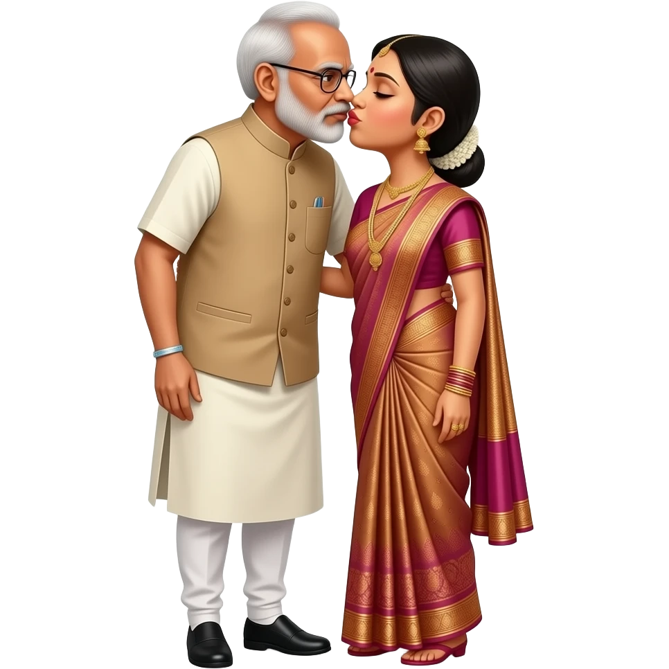 Narendra kissing nirmala seethataman emoji