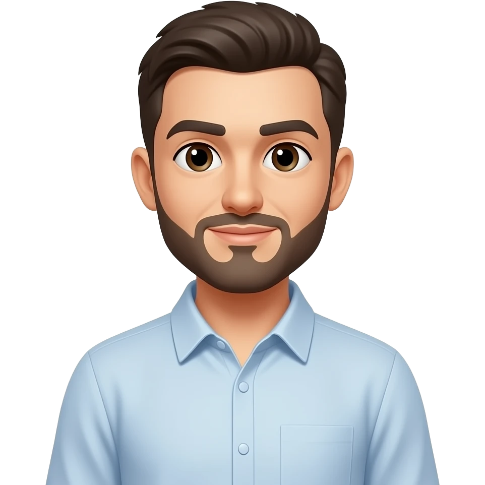 Сгенерируй этого человека во весь рост в простом стоячем положениию Помни что внешность лицо долно быть точно такое же emoji