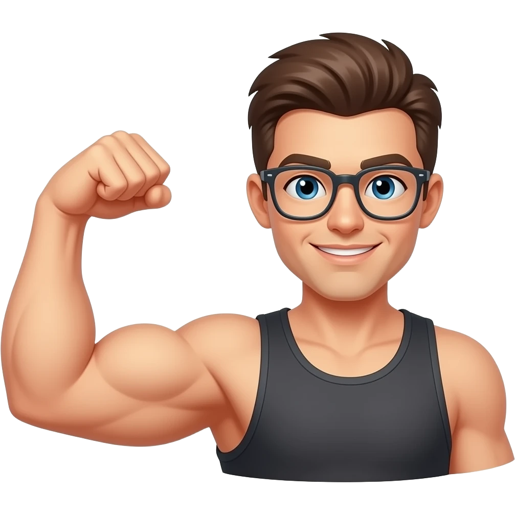 a arm flexing his muscle with Zn for zinc above it emoji