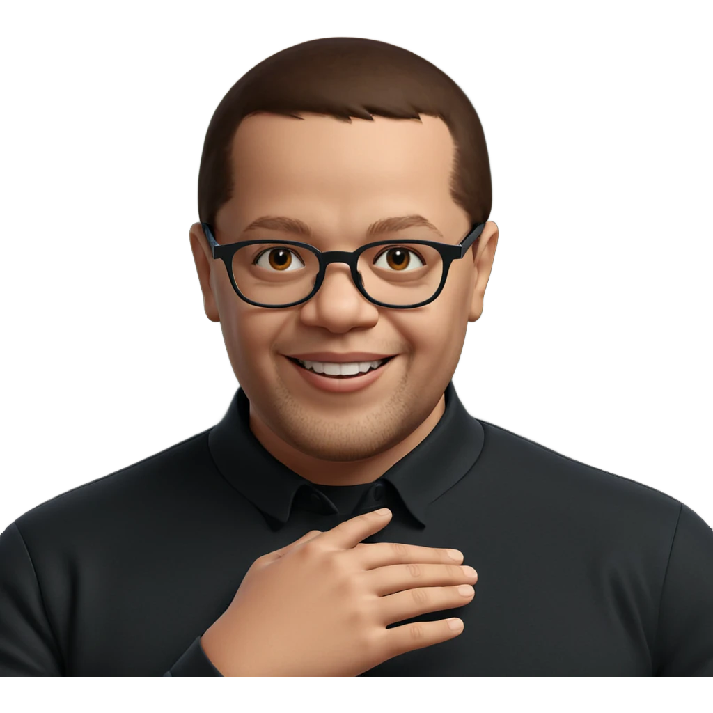 smiling boy with glasses emoji