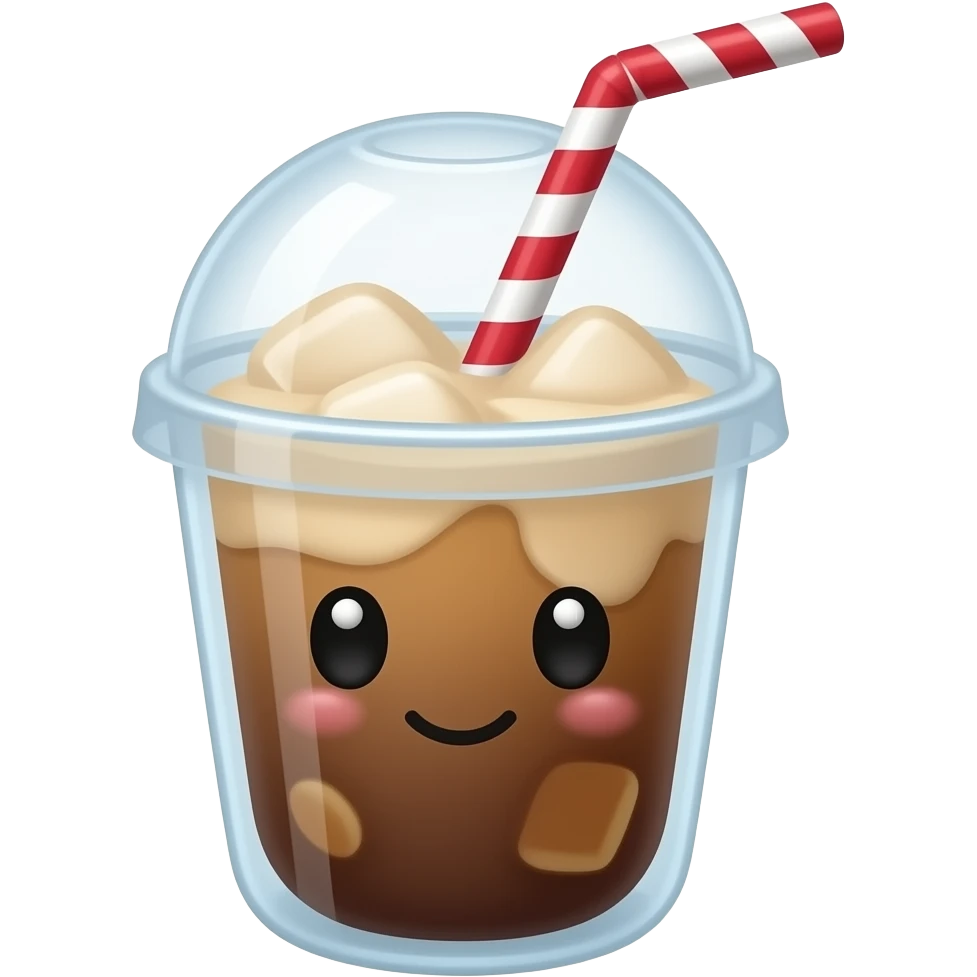 coffee iced in a small cute cup emoji