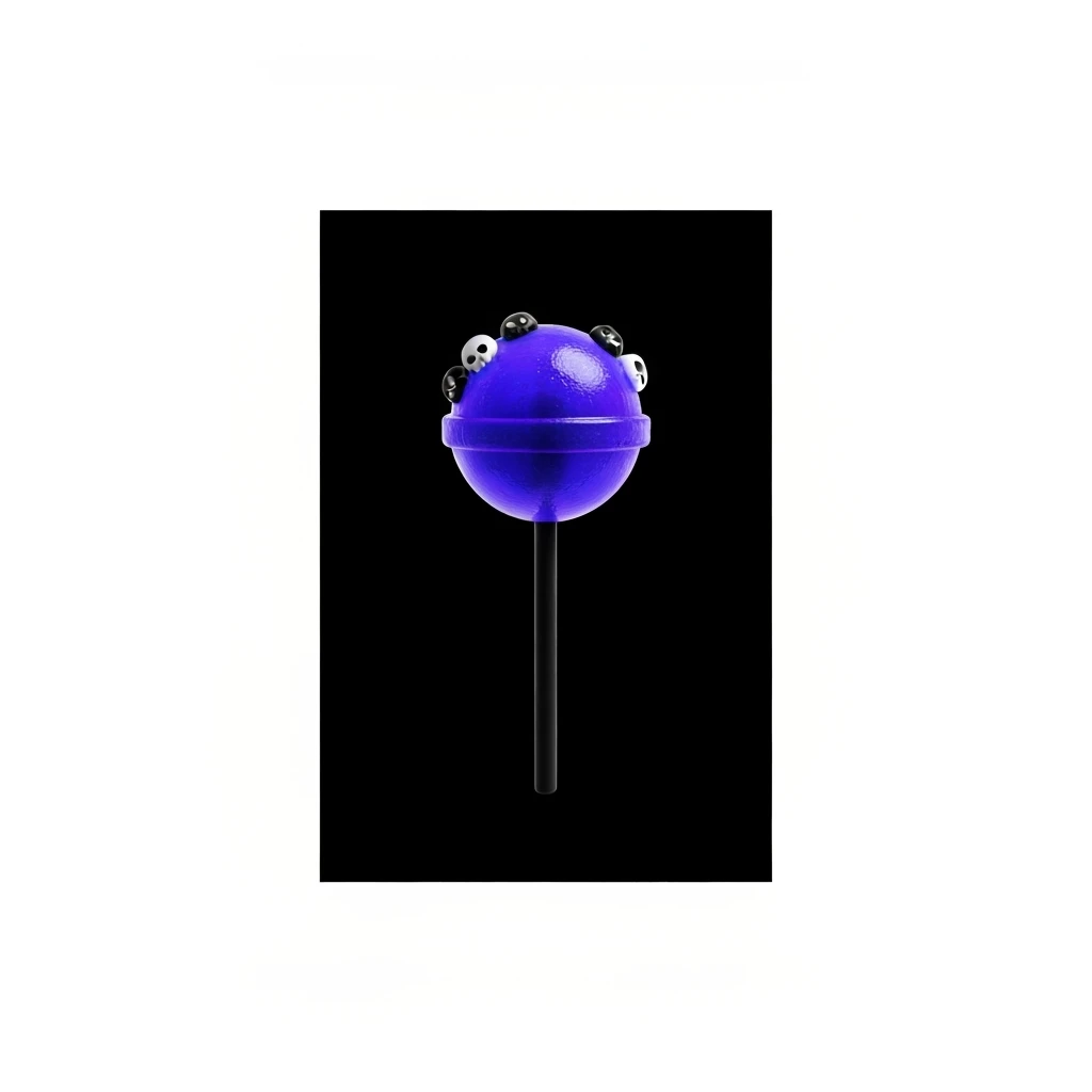 goth lollipop, cute, expressive, minimal emoji
