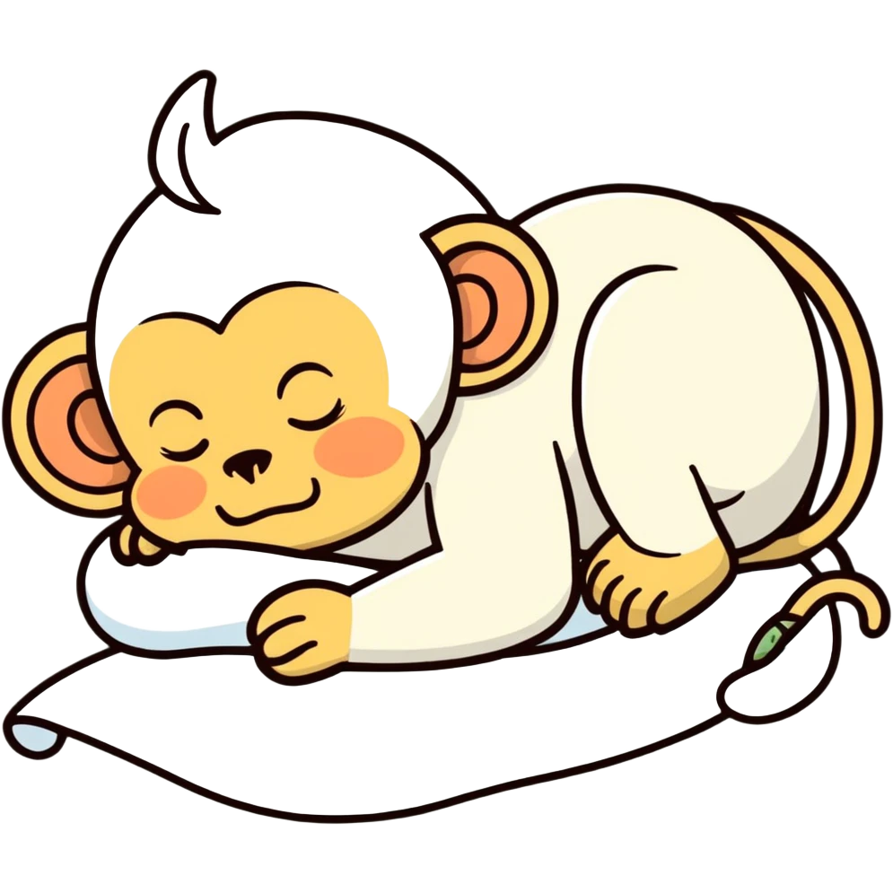 Sleeping monkey emoji