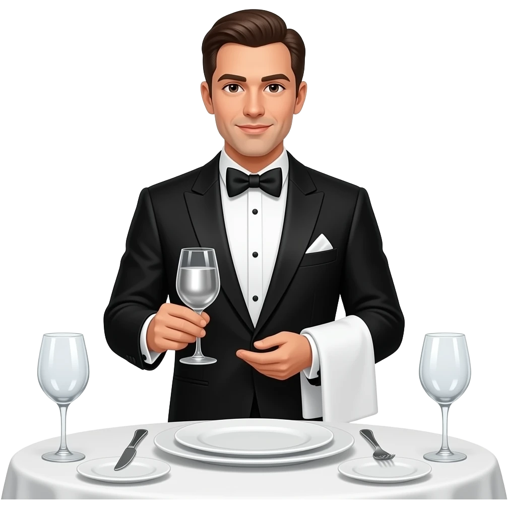 kelner luksusowy emoji