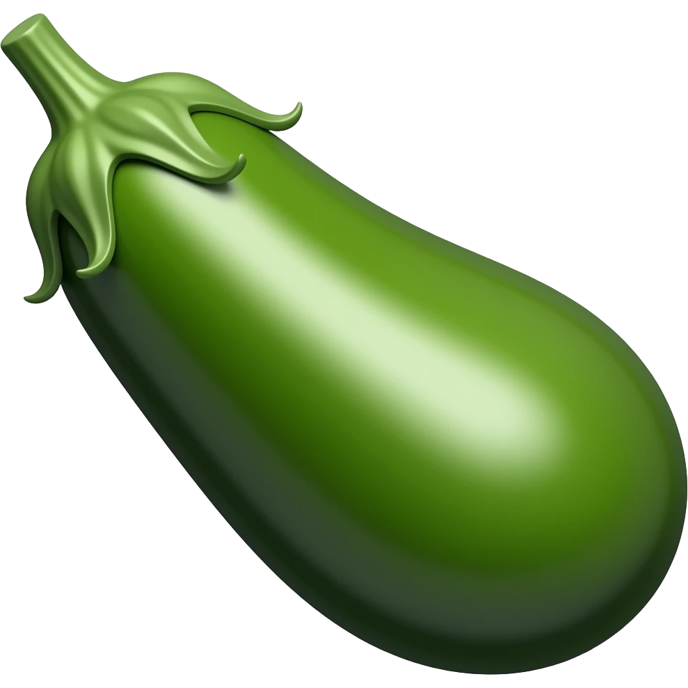 green eggplant emoji