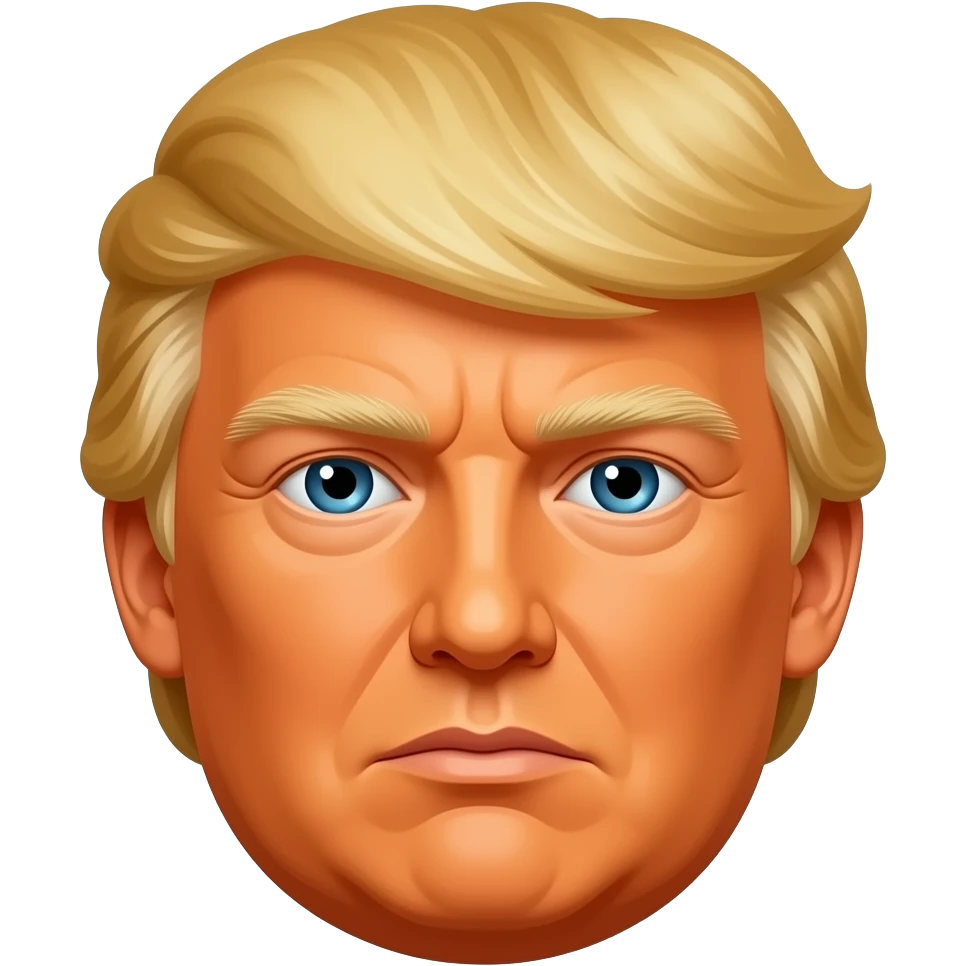 Donald Trump’s face as an orange emoji