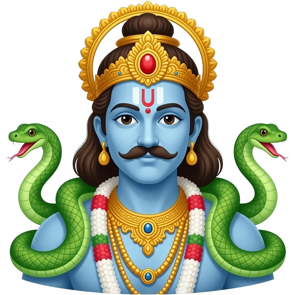 Murugan lord with snakes emoji