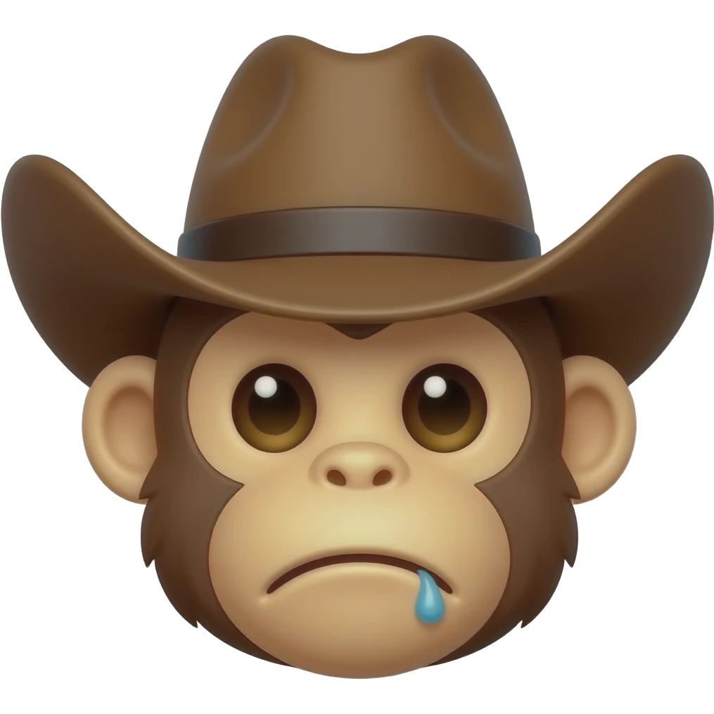 make a monkey emoji make  him have cowboy aht and he looks cringe change that emoji