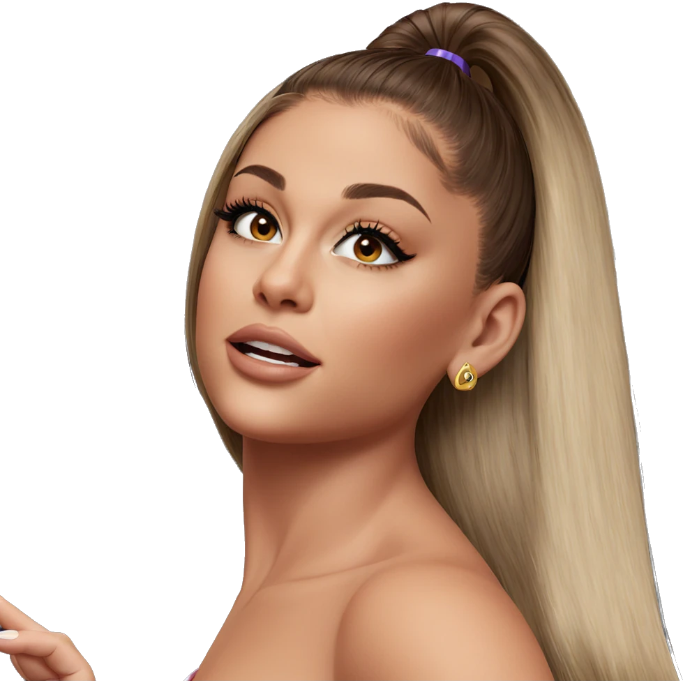 brown haired girl with earrings emoji