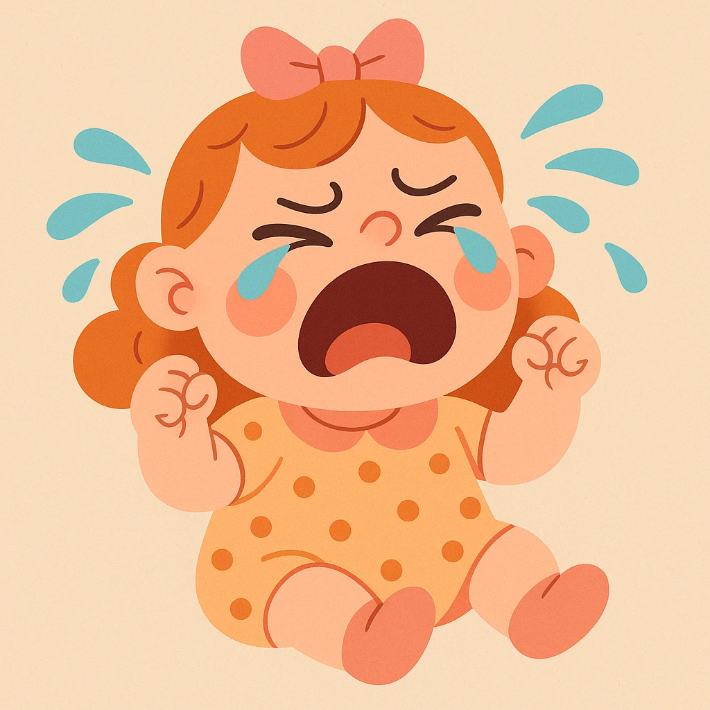 crying baby girl emoji