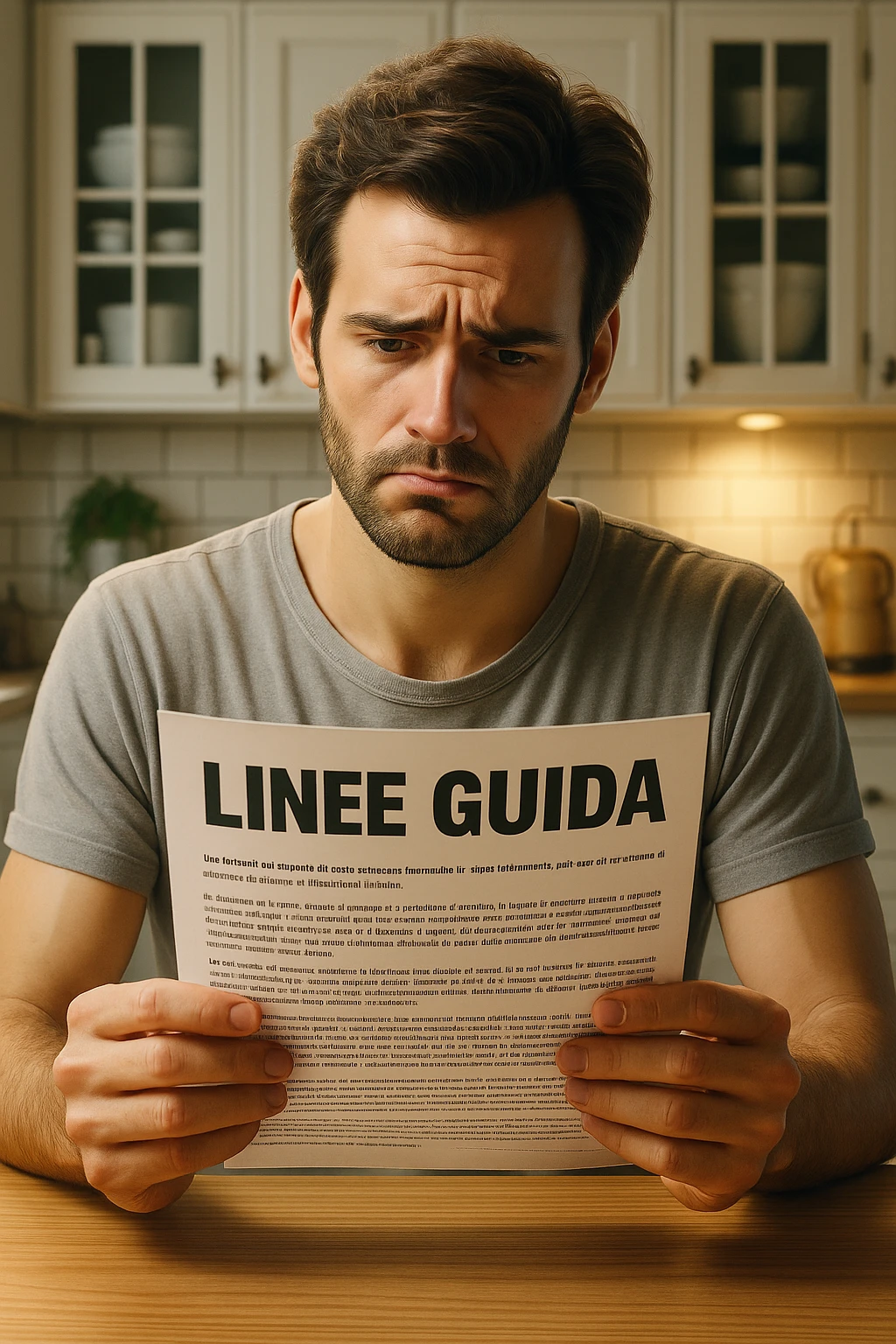 FALLA IDENTICA A QUESTA MA SUL FOGLIO SCRIVI "LINEE GUIDA" IN ITALIANO emoji
