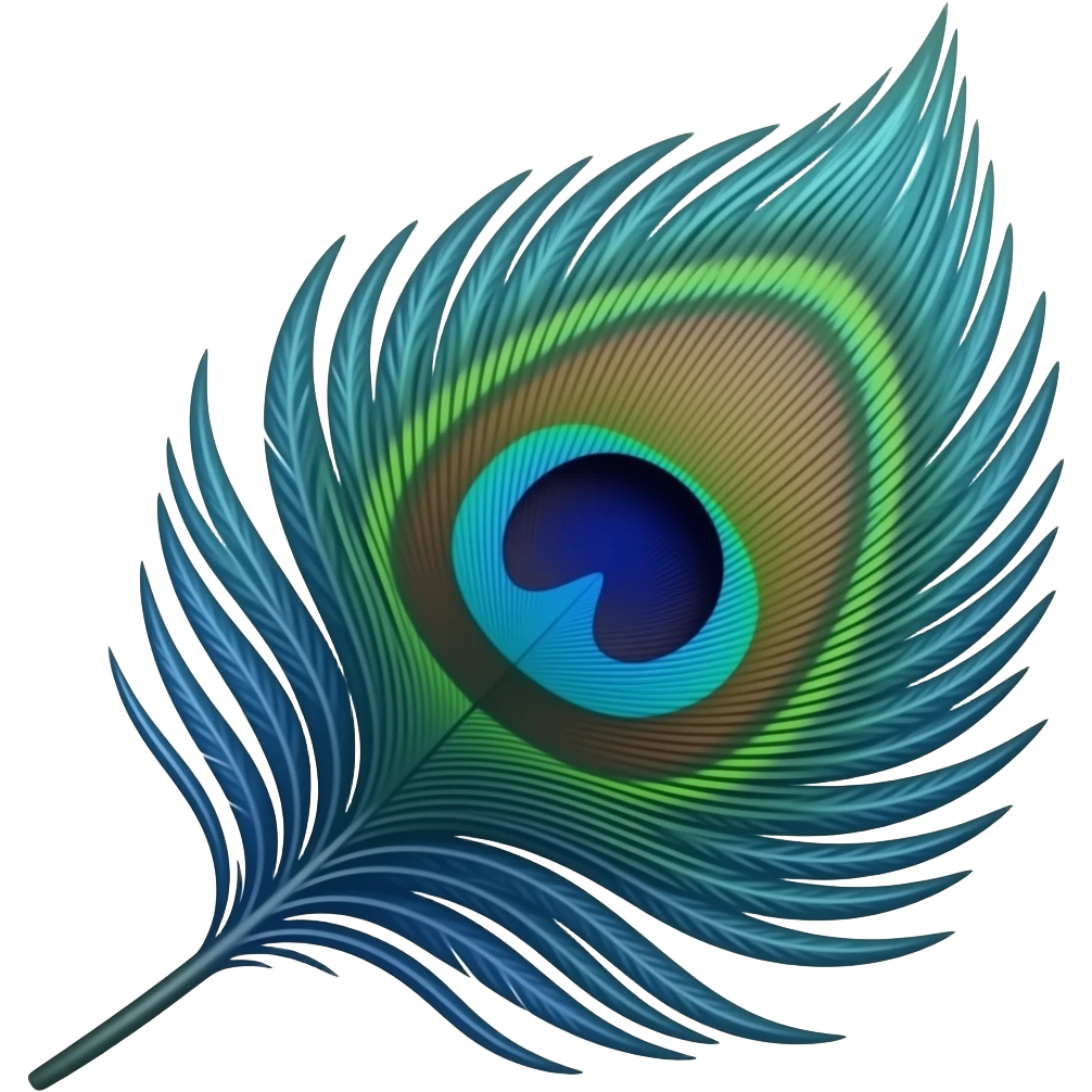Peacock feather emoji