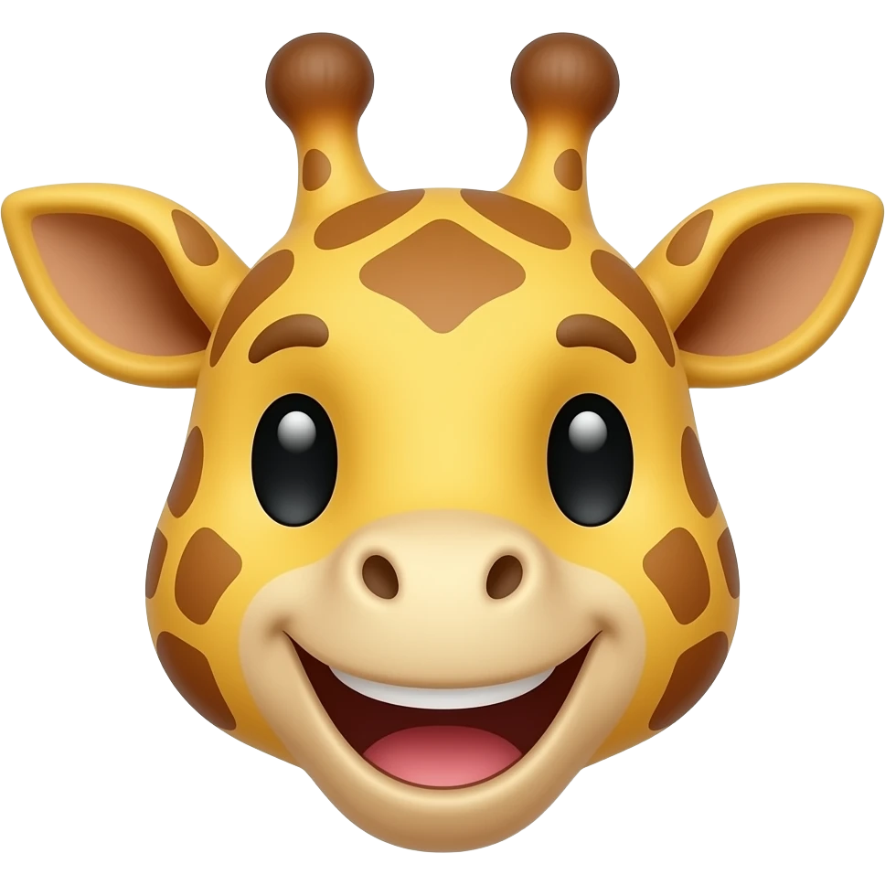 Einfacher Giraffenkopf der sehr glücklich ist emoji