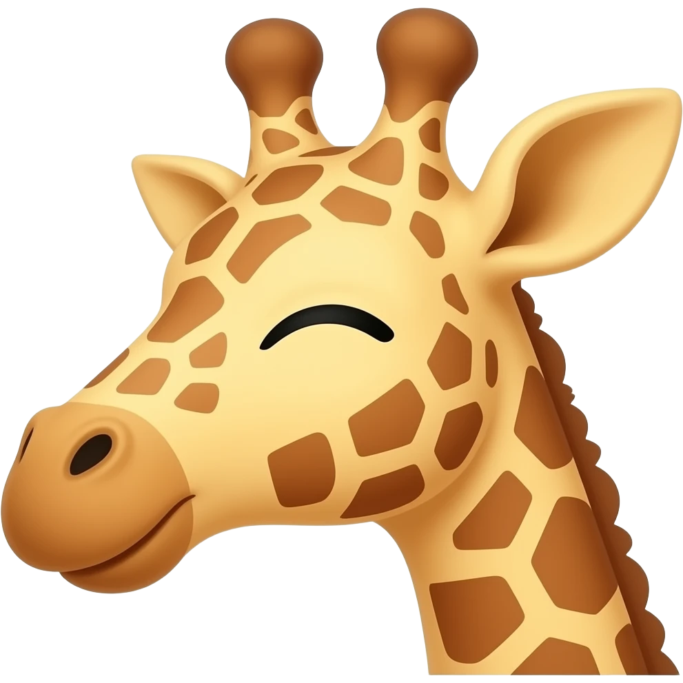 Einfacher Giraffenkopf zwinkern emoji