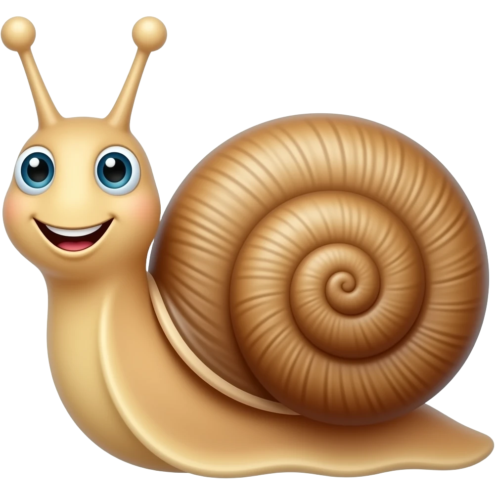 un escargot trop content emoji