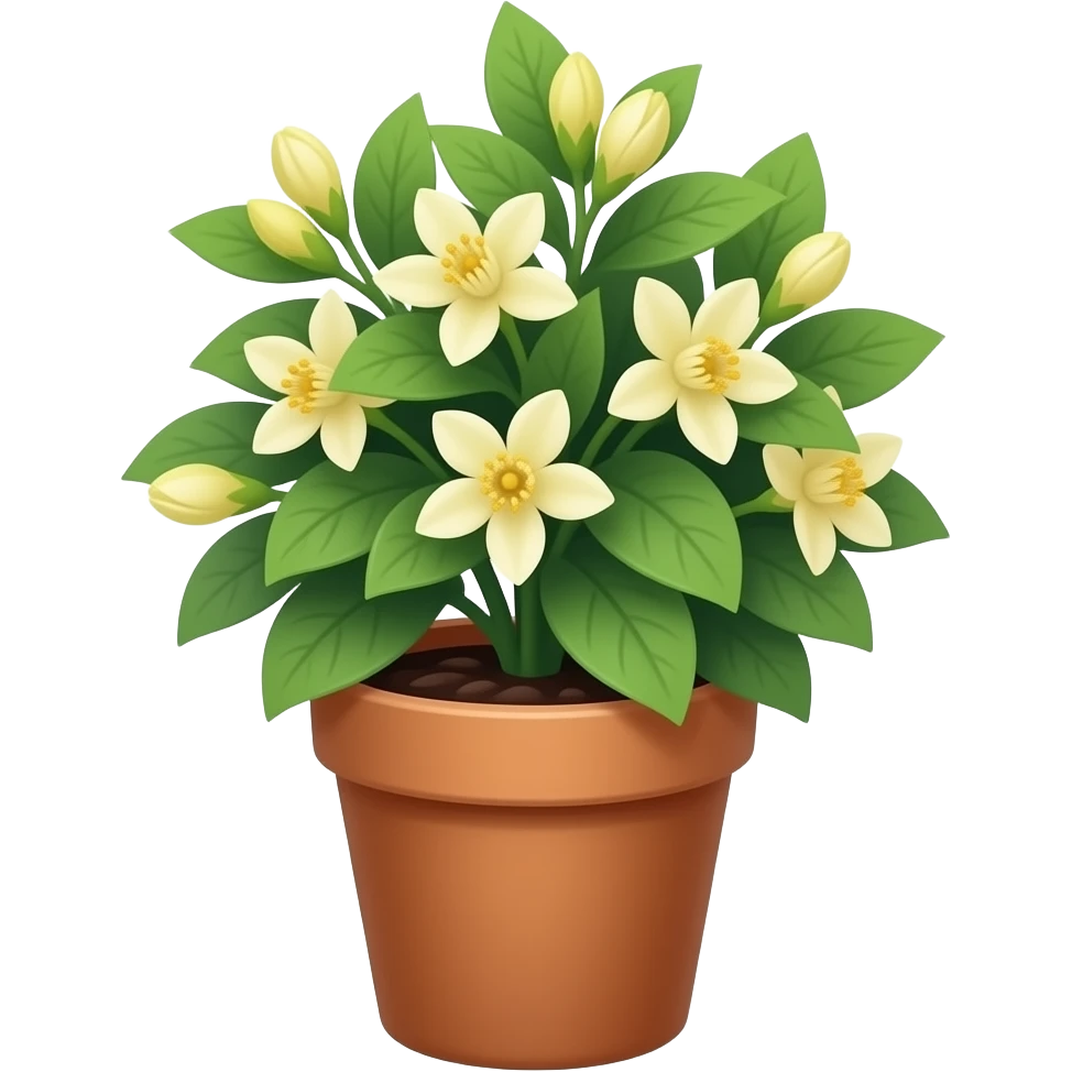 Jasmine in a pot emoji
