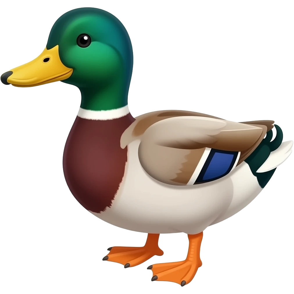 Cartoon 2d adult duck emoji