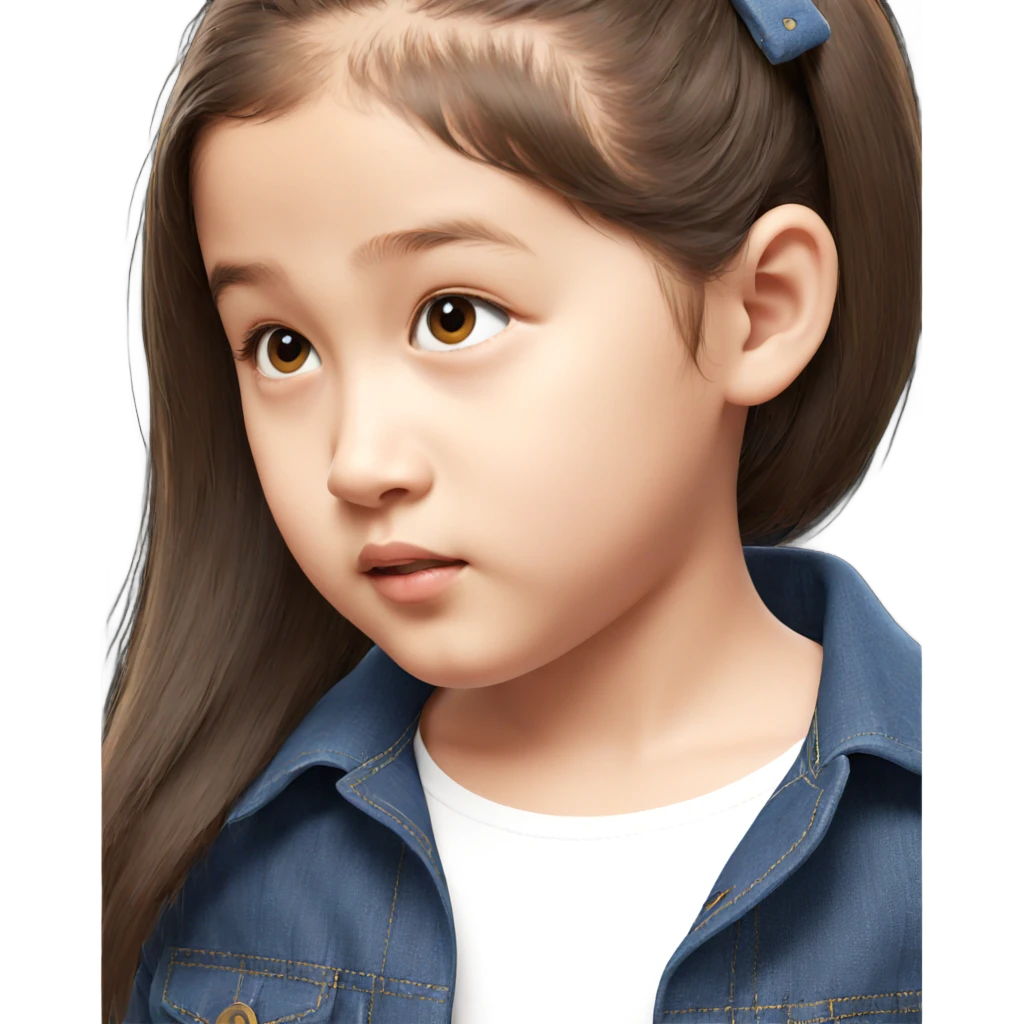brown haired girl in denim emoji