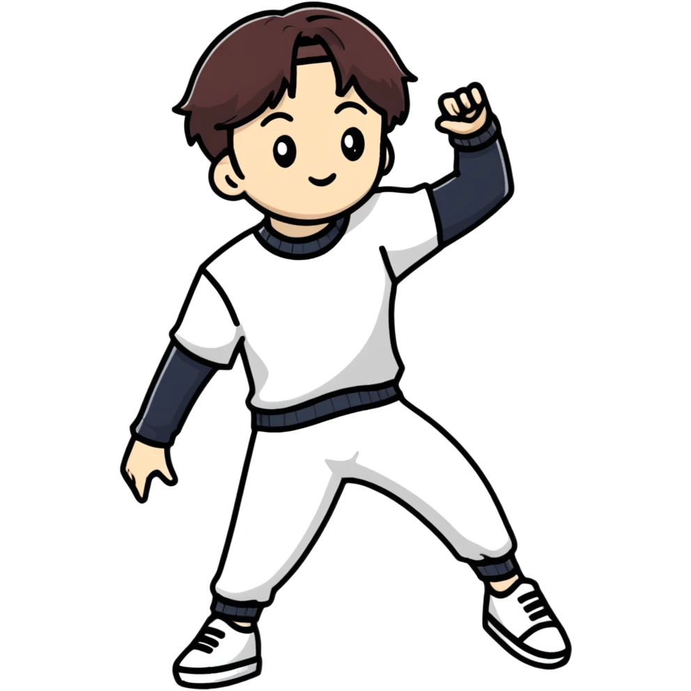 Lee Know from Stray Kids, K-pop dancer emoji