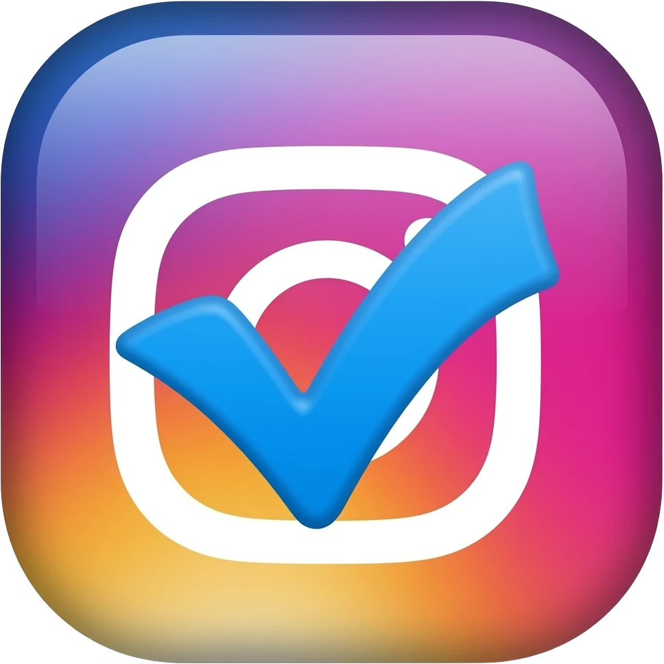 Instagram verified blue tick emoji