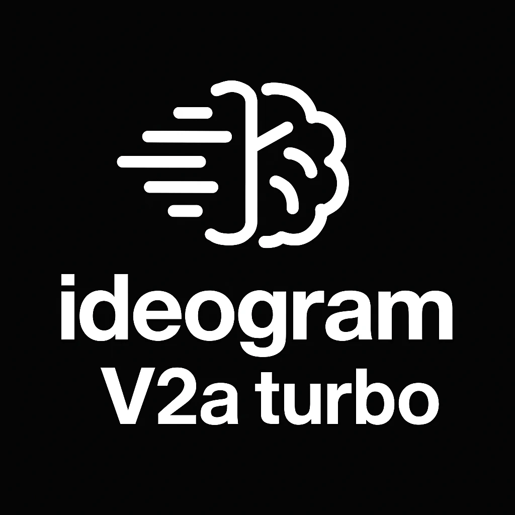 recreate this logo with text of "ideogram V2a turbo", MAKE IT FIT IN SQAURE  emoji