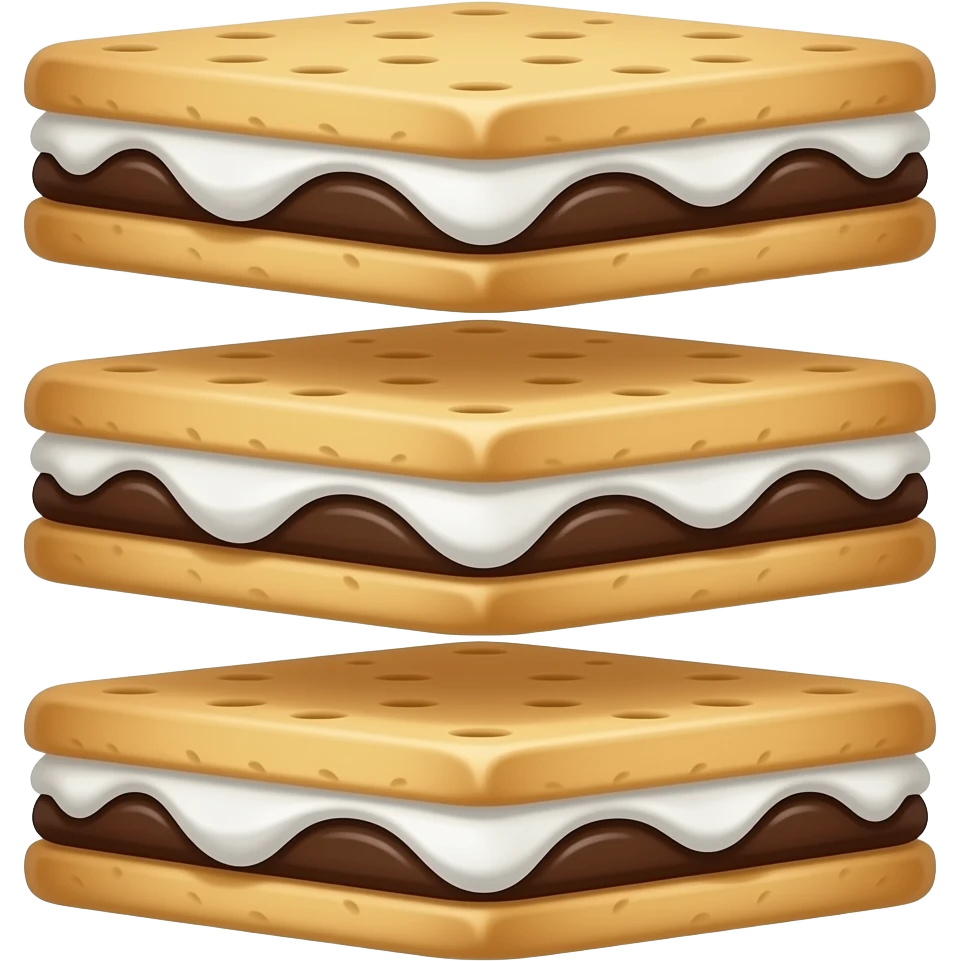 make 3 smores with aesthetic eyelashes emoji