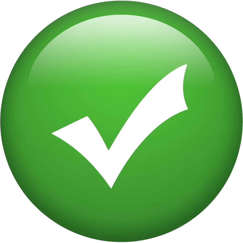 white checkmark in a green circle emoji