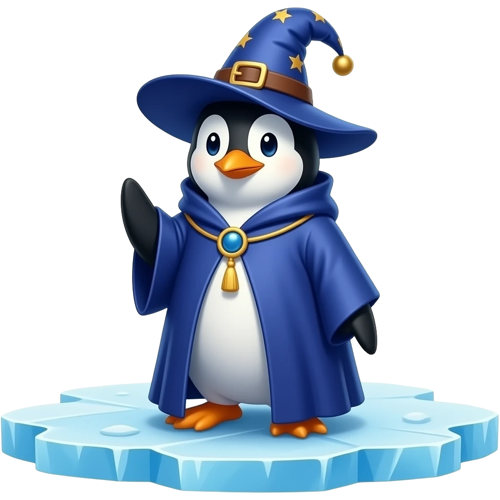 Penguin Wizard emoji