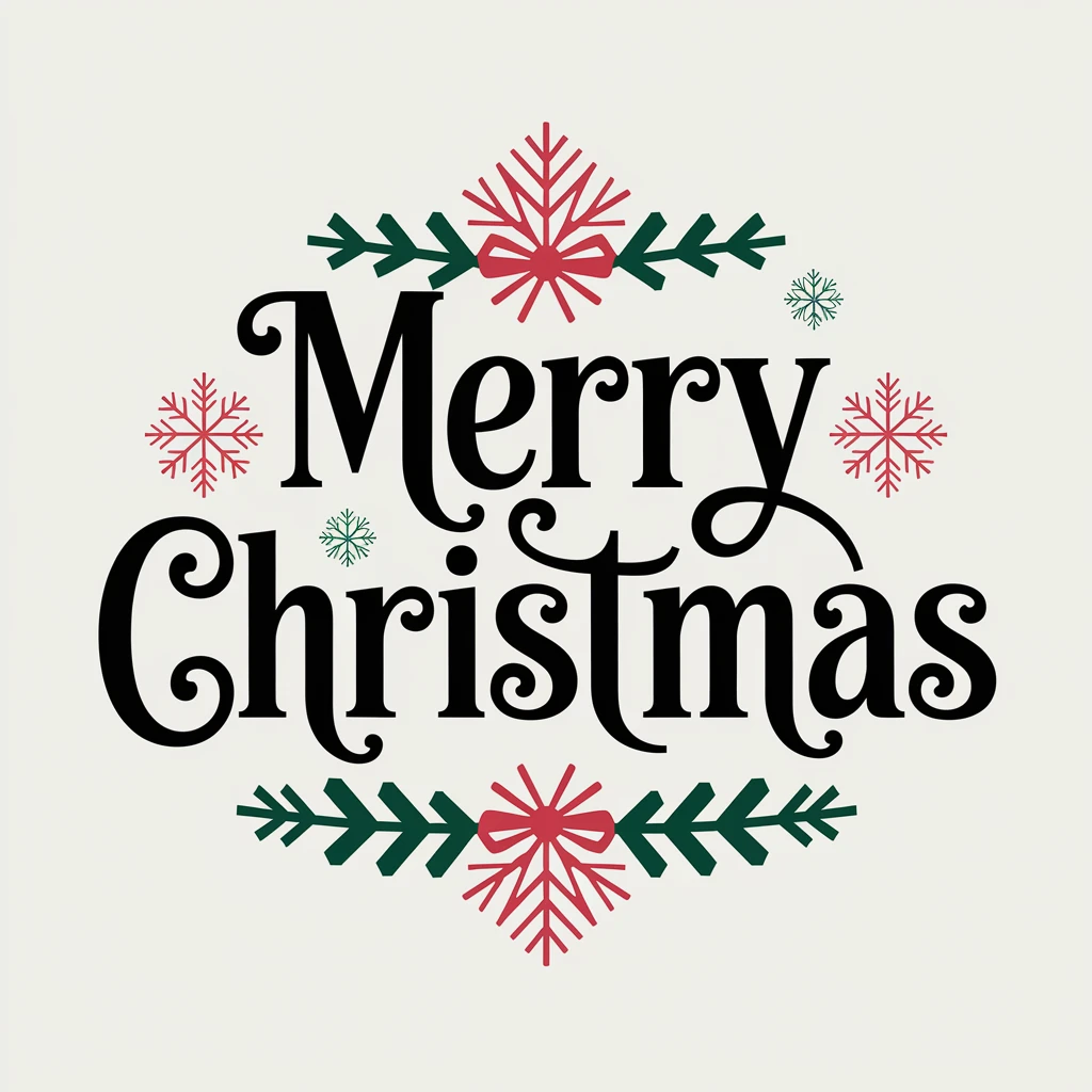 Merry christmas text, remove background emoji