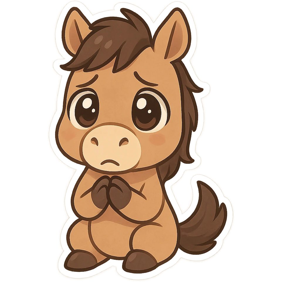 pleading horse emoji