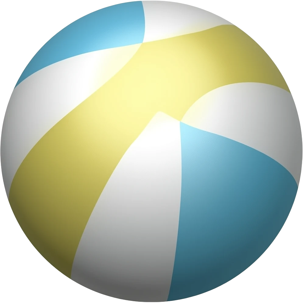 simple kids ball with stripes emoji