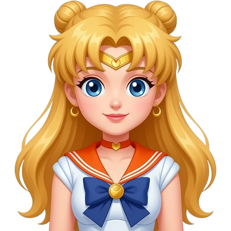 Sailor Venus blonde hair orange outfit emoji
