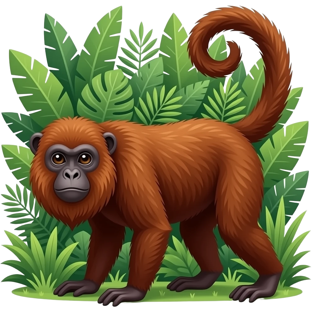 Red Howler monkey emoji