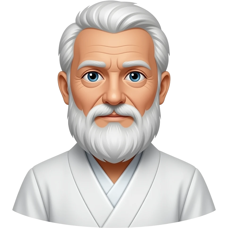 old man in white robe emoji