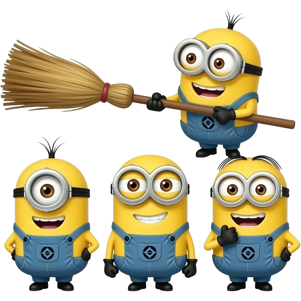 Criar agem dos  minions com uma vasoura emoji
