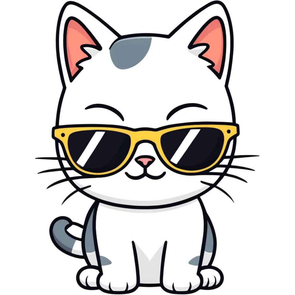 Cat with sunglasses emoji