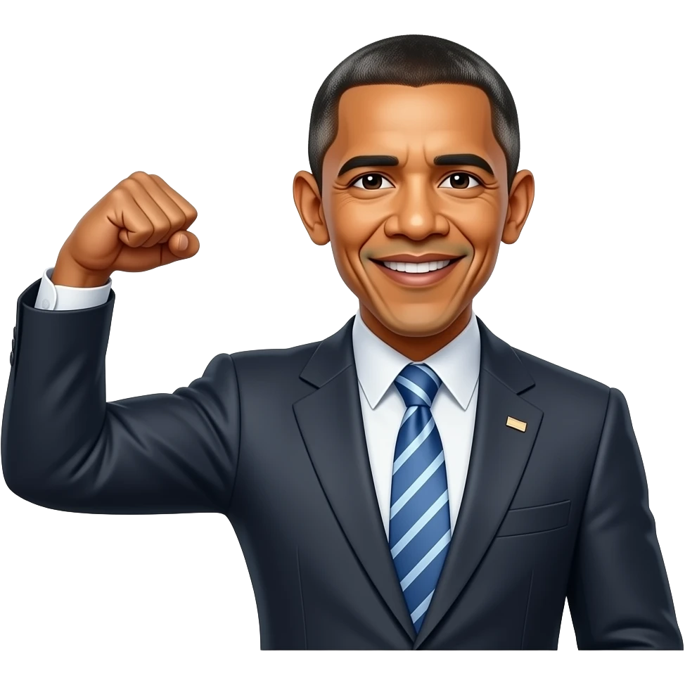 barack obama muscle emoji