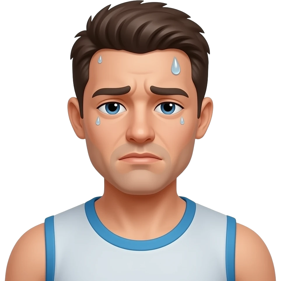 make this person exhausted after running emoji