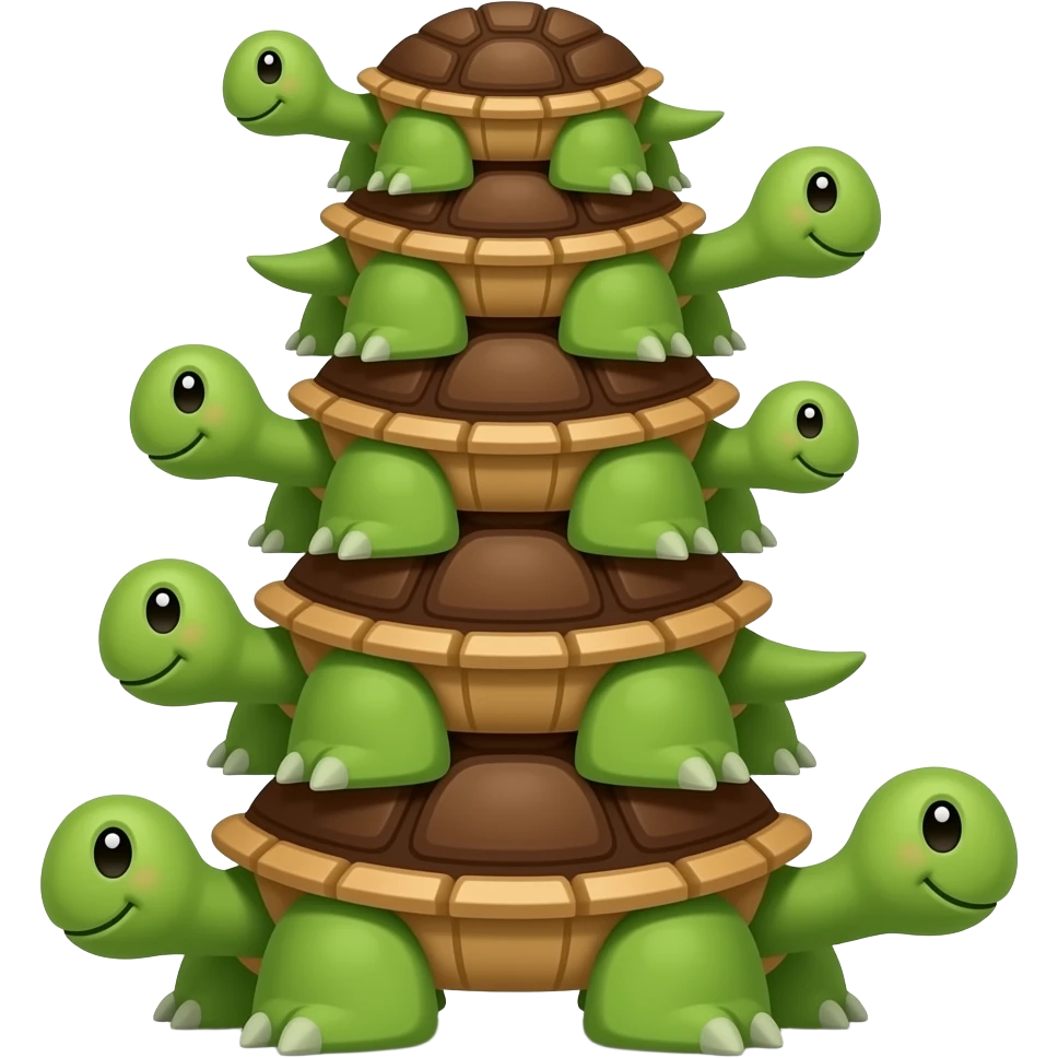 make a tower of turtles 8 emoji
