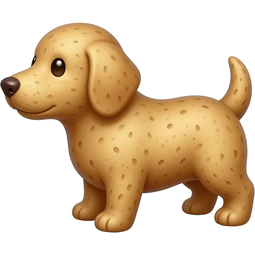 Dog shaped potato emoji