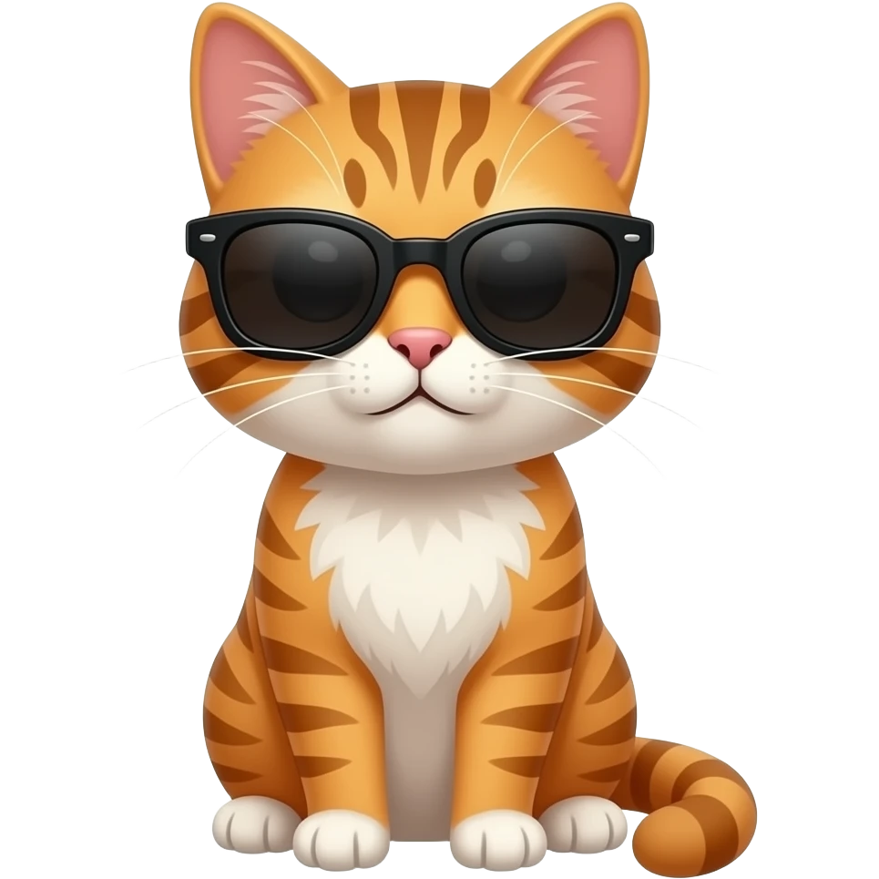 Cat wearing sunglasses emoji