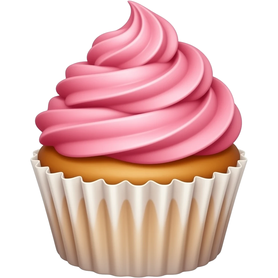 Cupcake with pink icing emoji
