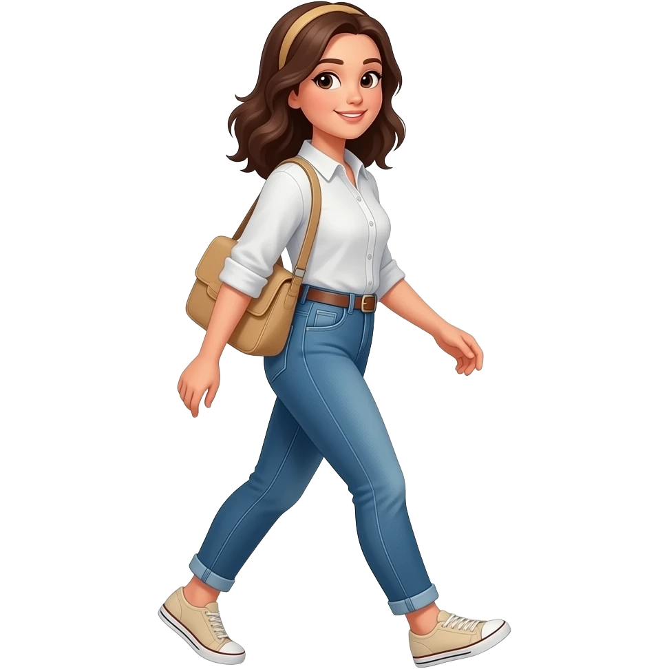 walking woman in jeans aestheitc emoji