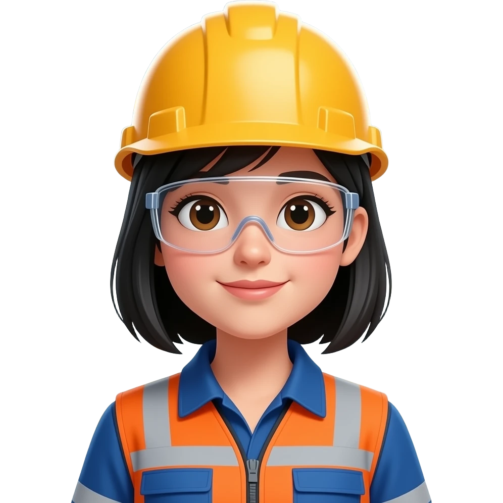 ingeniera indsutrial en el area de ssoma pelo negro mujer emoji