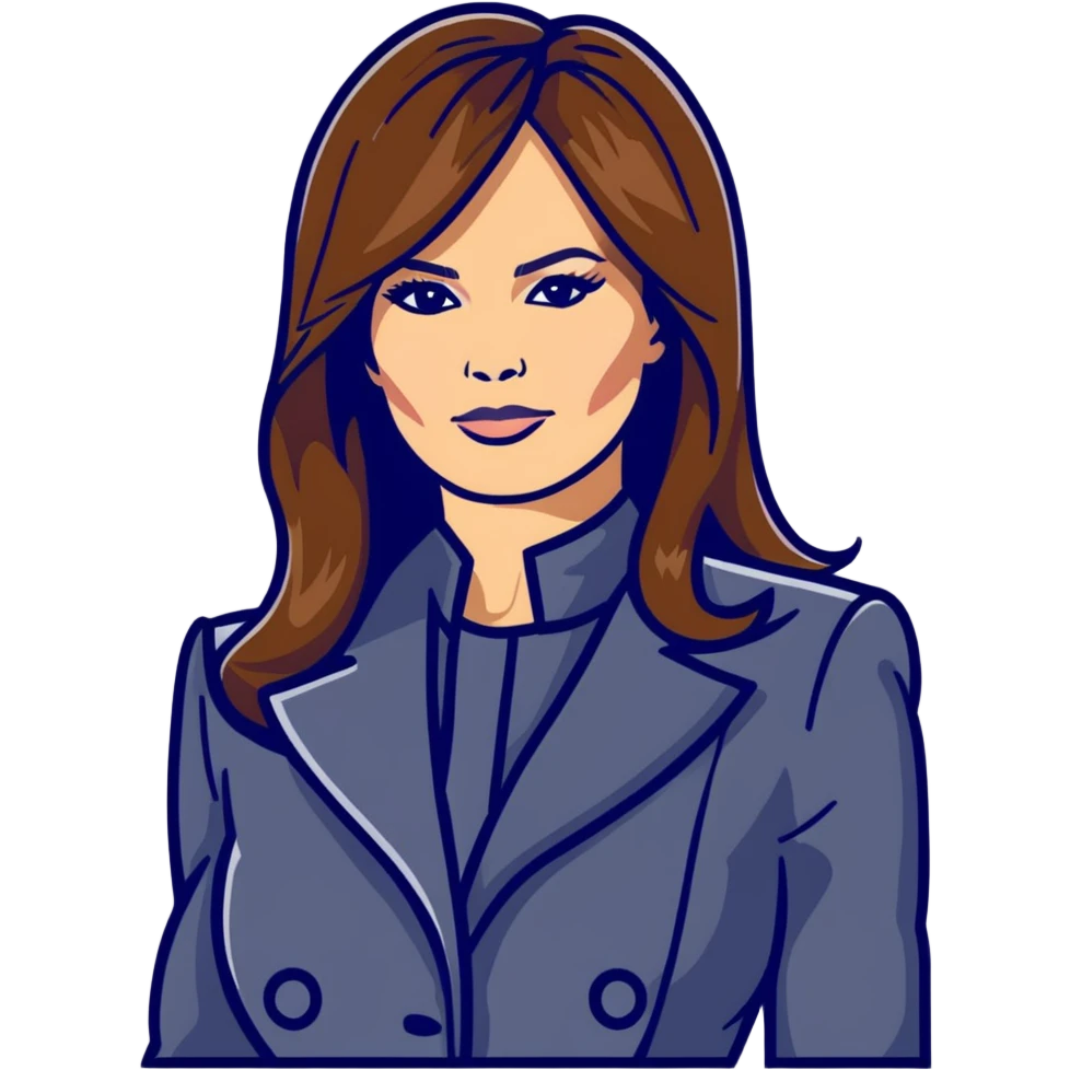 Melania Trump former model and First Lady with elegant appearance emoji